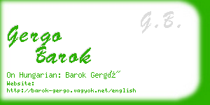 gergo barok business card